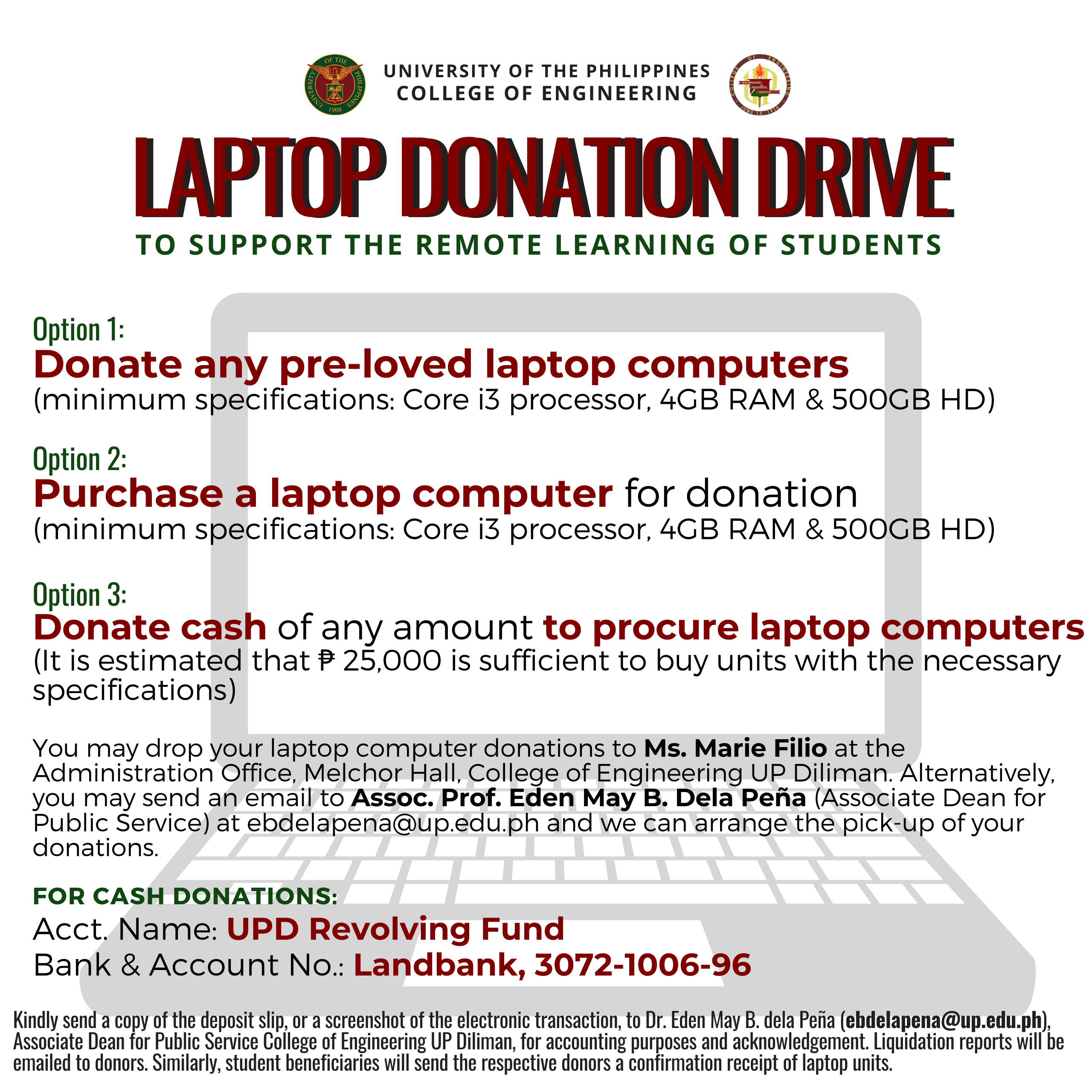 Laptop Donation Drive