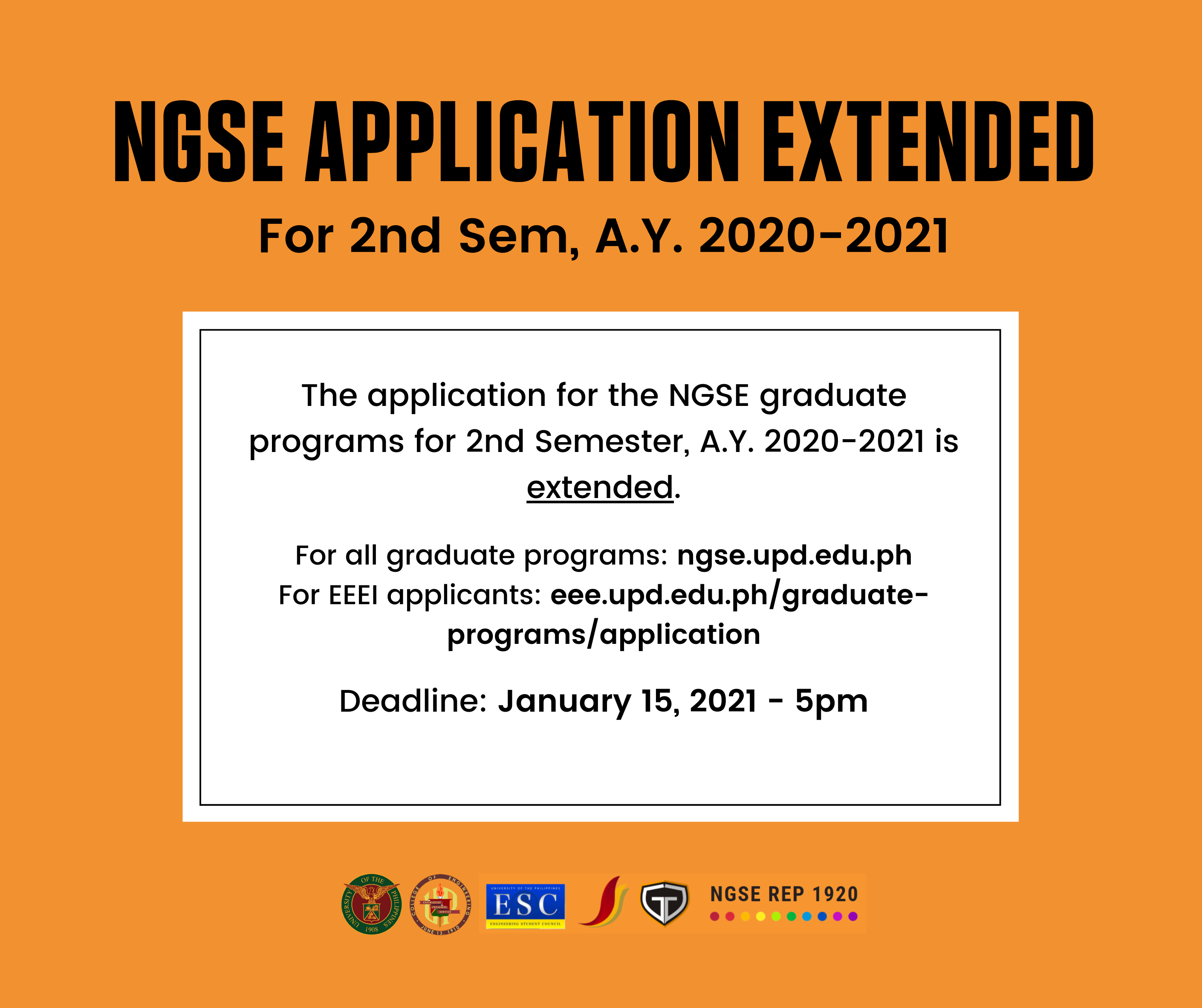 NGSE Applications Deadline is Extended