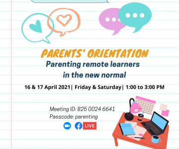Parents Orientation Webinar (April 16 & 17)
