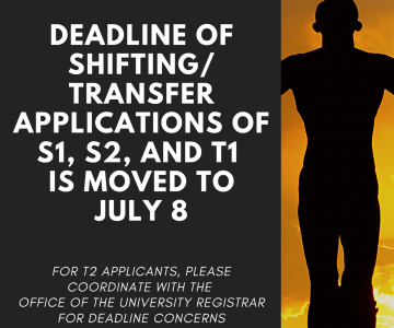 Applications for Shiftees and Transferees for 1st Sem AY 2021-2022