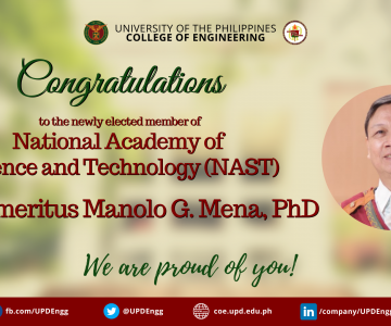 Newly elected NAST member Prof. Emeritus Mena