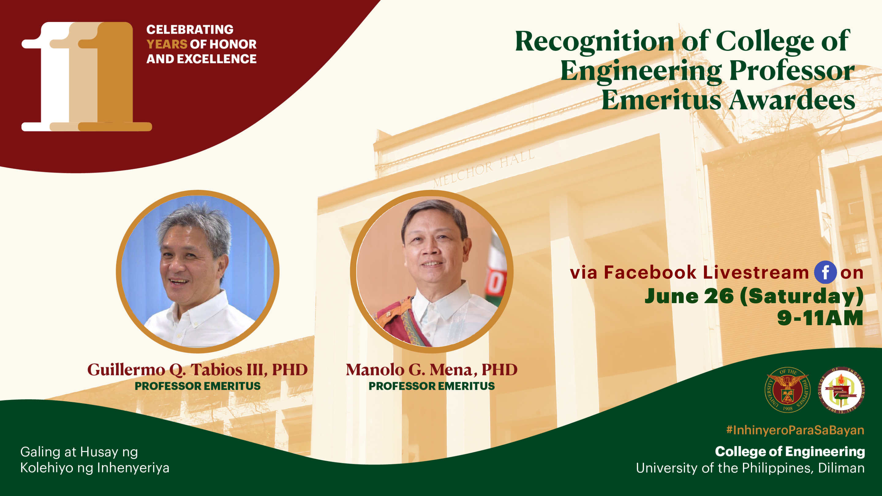 Recognition of the College of Engineering Professor Emeritus Awardees