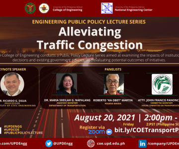 ALLEVIATING TRAFFIC CONGESTION: Engineering Public Policy Lecture Webinar Series
