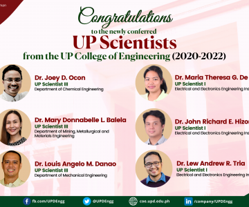 New UP Scientists from the UP College of Engineering (2020-2022)