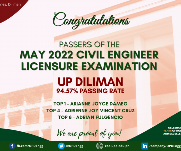 UP Tops May 2022 Civil Engineering Licensure Exams