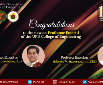 Prof. Pacheco and Prof. Amorsolo, are the newest Professor Emeriti of UPD CoE