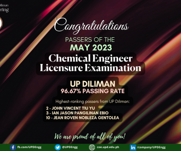 UP Diliman Tops the 2023 Chemical Engineer Licensure Exams