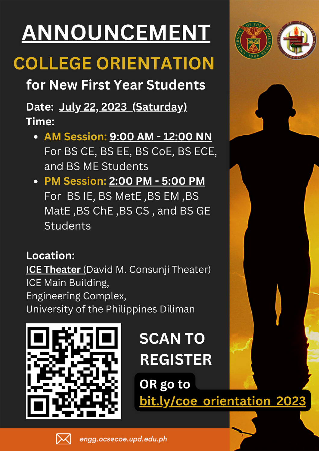 New First Year Students Registration