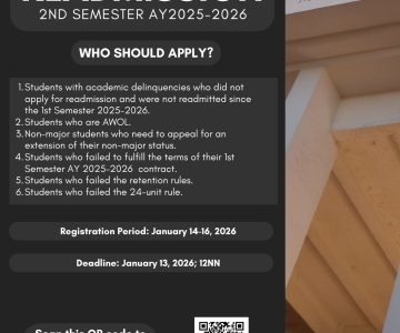 APPEAL FOR READMISSION 2nd Semester, AY 2025–2026