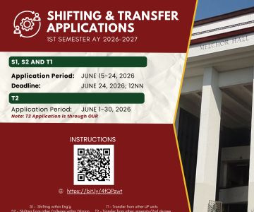 NOW OPEN SHIFTING & TRANSFER APPLICATIONS1st Semester, AY 2026–2027